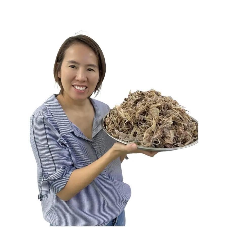 หนวดปลาหมึก (ไซร์กลาง + ไซร์เล็ก) หนวดหมึก หัวหมึก หนวดปลาหมึกแห้ง เค็มน้อย
