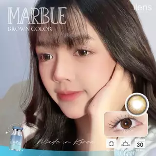 🔥คอนแทคเลนส์✨ขนาดมินิ✨Marble ( ilens )✨Brown/Gray