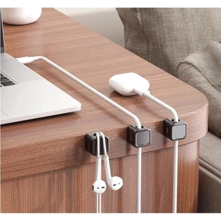 BA Store จุกแขวนสายชาร์จ 6 ชิ้น ที่จัดระเบียบสายชาร์จ ที่แปะยึดสาย ตัวล็อคสายชาร์จ ที่ห้อยสาย