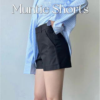 Muntie Shorts🌸(สินค้าใหม่) กางเกงขาสั้นผู้หญิง ทรงสวย ผ้าหนานุ่ม ตกแต่งกระเป๋าหลัง เนื้อผ้าพรีเมี่ยม ขนาด XS-XL