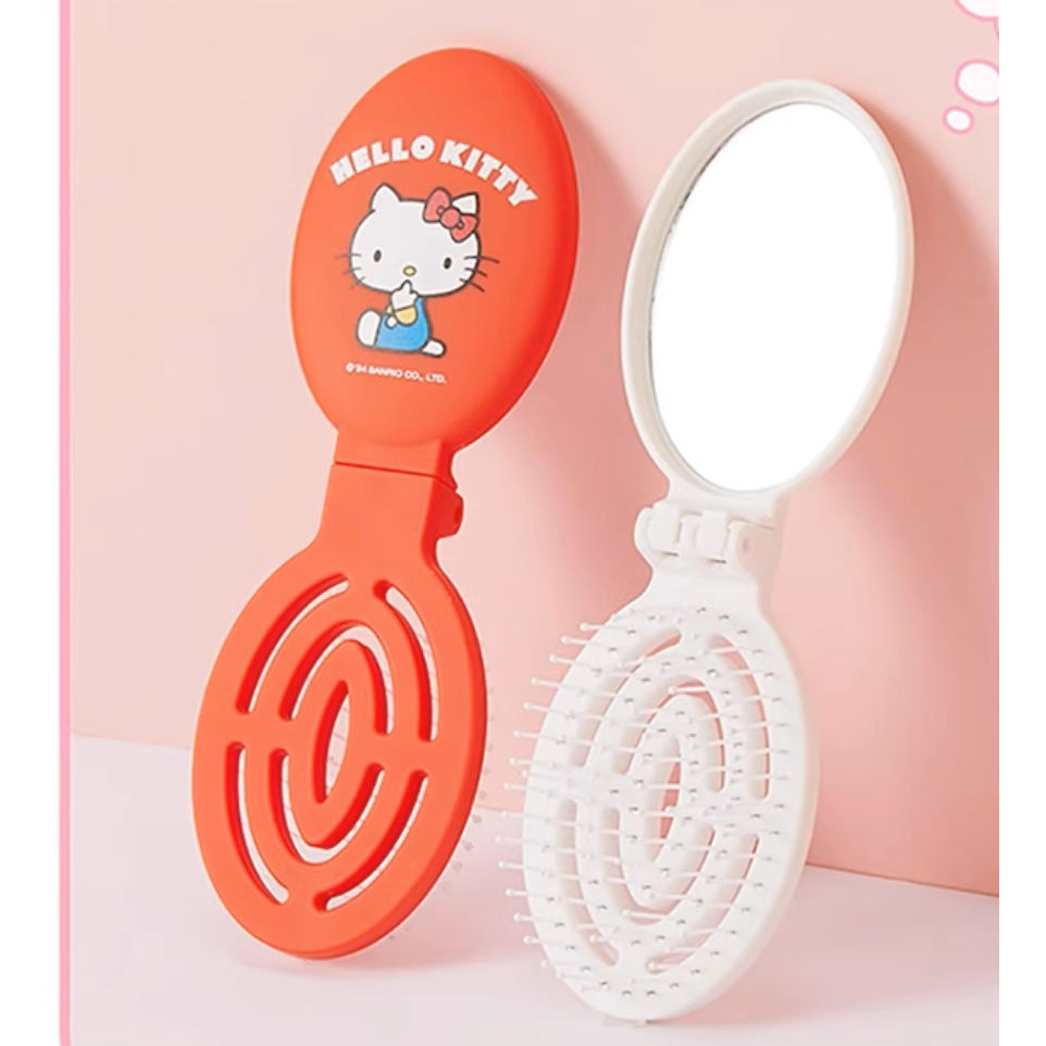 ✨พร้อมส่ง✨หวี กระจก Sanrio x Miniso Kitty Mymelody พกพกสะดวก