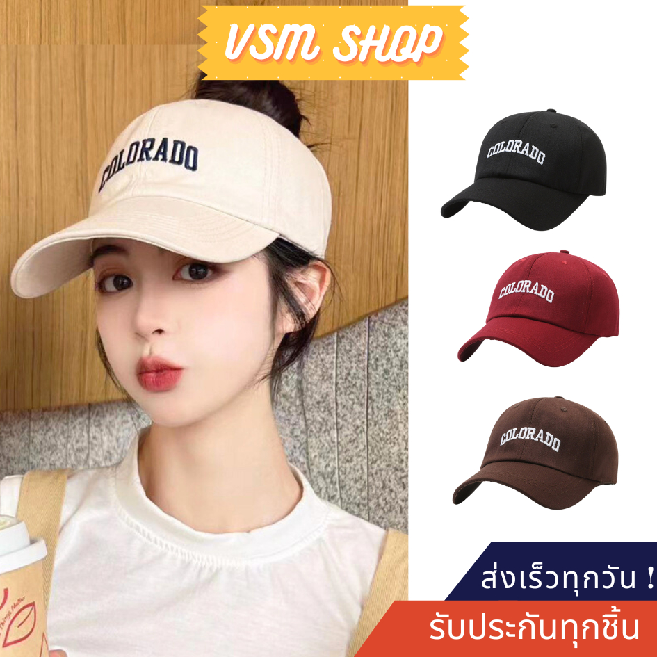 หมวกแก๊ปเบสบอล ปักตัวอักษร Colora (B79) หมวกแฟชั่นเกาหลี กันแดด แนว sport กีฬา
