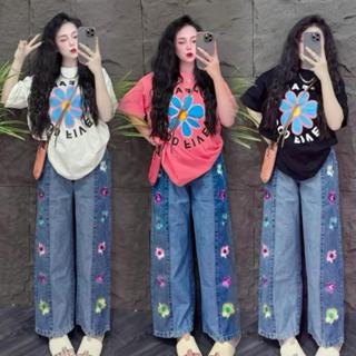 mayura_stores No.MA5401 ชุดเซ็ท เสื้อพิมพ์ลายดอกไม้ *กางเกงย…