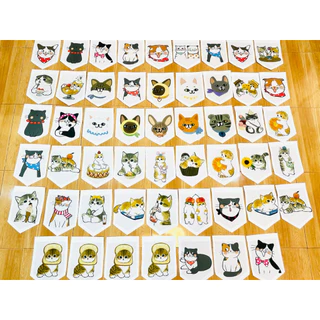 ป้ายภาพน้องแมว ธงผ้ารูปแมว สามารถส่งภาพมาได้นะคะ 🐱🩷 (ร้อยเชือกฟรี พร้อมแขวน🧵)