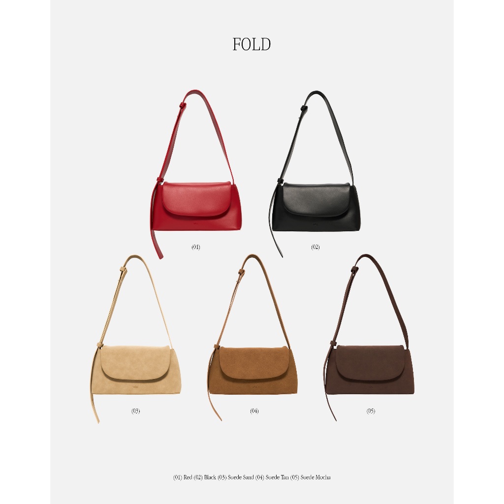 WHISPERWHITE - FOLD Bag (Vegan Leather) กระเป๋าหนัง vegan ฝาพับ สะพายได้ 2 แบบ