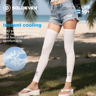 SOLOEVERปลอกขาป้องกันแสงแดด ป้องกันรังสีอัลตราไวโอเลต UPF50+ ระบายอากาศ ปกป้องผิว ท่องเที่ยวกลางแจ้ง
