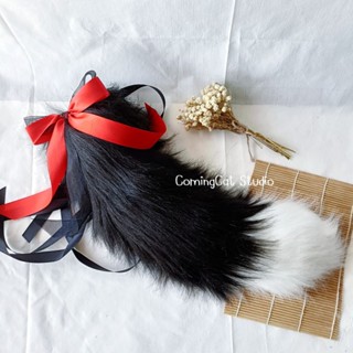 หางแมว นุ่มฟู ยาว 40ซม. ดัดได้ แบบเข็มกลัด [พร้อมส่ง]