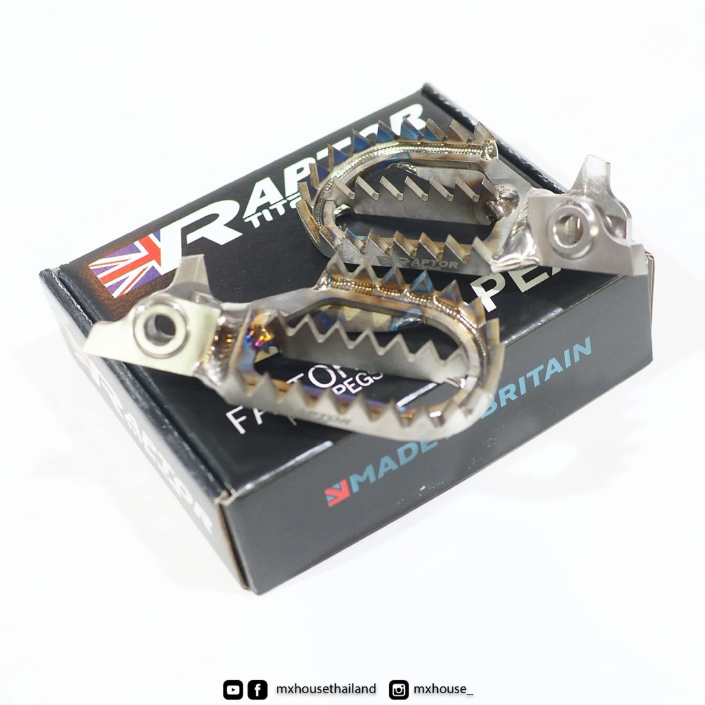 พักเท้า Raptor Titanium 🇬🇧 ( Made in UK )  ของ 2024-2025 YZ250F & YZ450F
