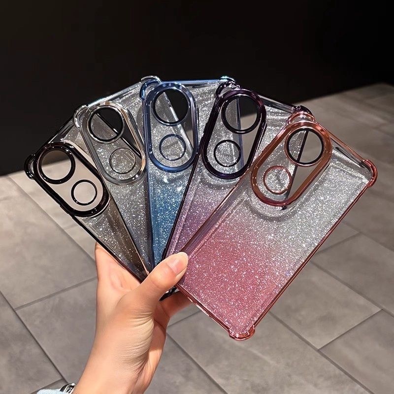 เคสกากเพชร สำหรับ VIVO Y11 Y12 Y15 Y17 ไล่โทนสีสวย กันกล้อง หรูหรา กากเพชร 2in1 ฟรุ้งฟริ้งง กันกระแทก เคสนิ่ม  EE - รูปที่ 3