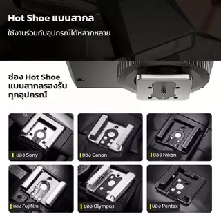 Moreno ไฟแฟลชติดหัวกล้องแบบมินิ รุ่น G12 อุปกรณ์เสริมกล้อง 1200 mAh ไฟแสดงสถานะ