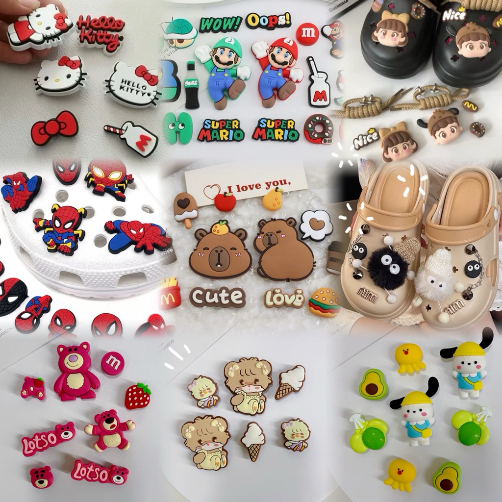 ส่งเร็วส่งจากไทย【GZ-ลายการ์ตูนดิสนี่ย์】ตัวติดรองเท้า ตัวติดกระเป๋าลายการ์ตูน  ตกแต่งเป็นอุปกรณ์เสริมน่ารักๆDIY