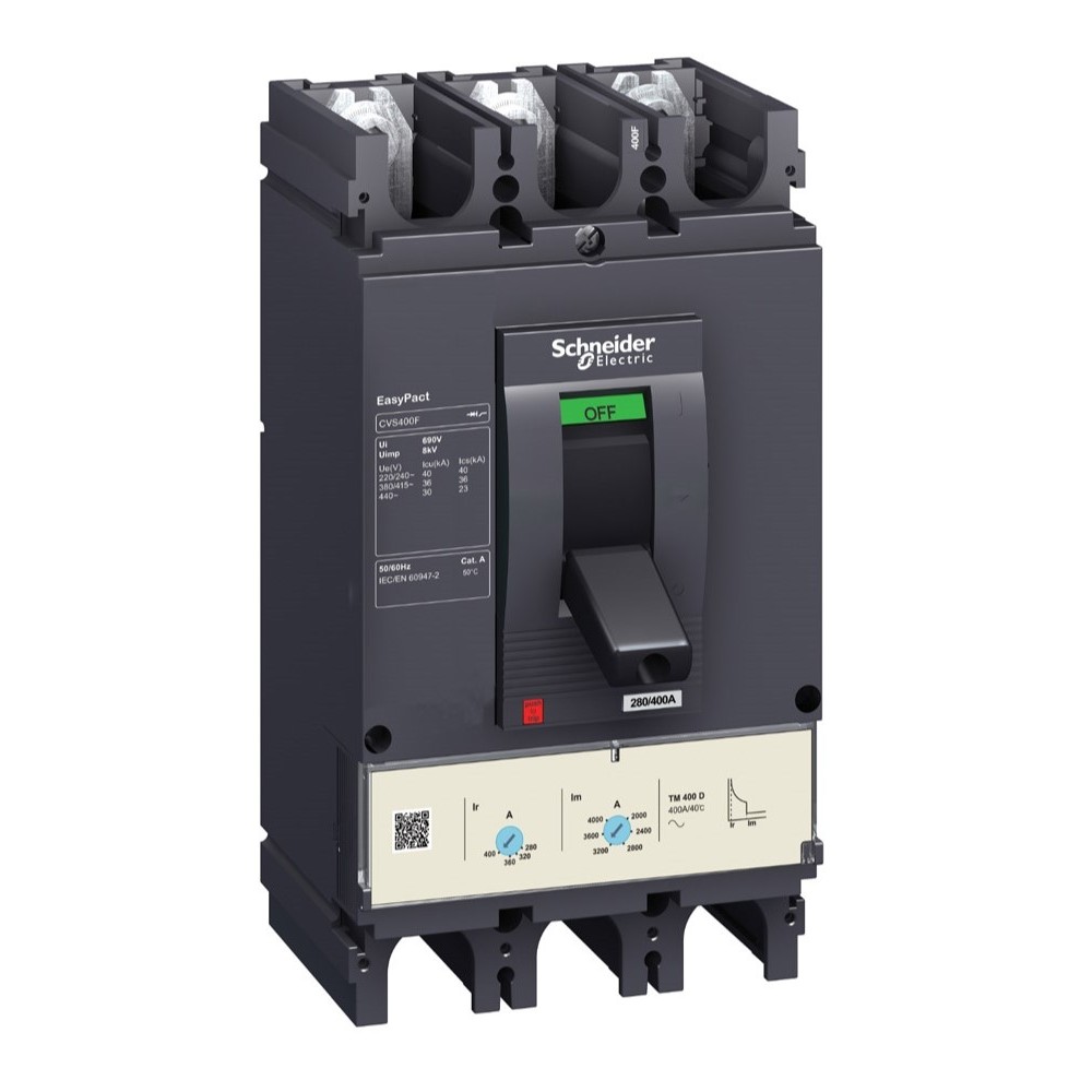 CVS400F /  CVS400N 3P เมนเบรคเกอร์ main breaker 224A - 400A  SCHNEIDER