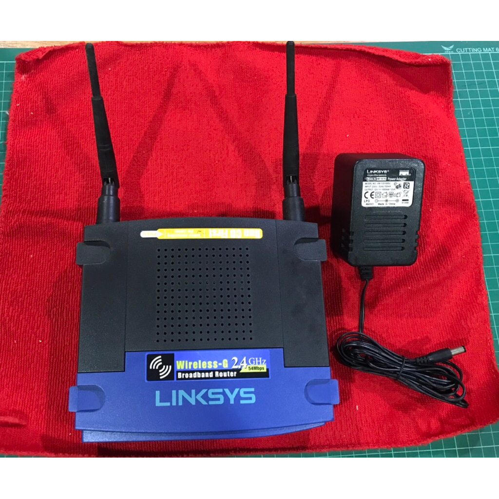 Wireless Linksys WRT54GL พร้อม adapter 12VDC มือสอง (หมายเหตุ firmware มีสองตัว ddwrt และ tomato ร้า