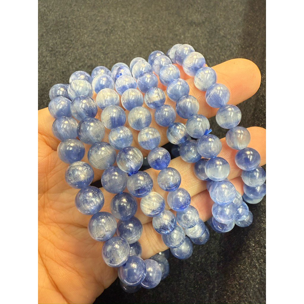 Rare Item | Kyanite Cat eyes 7-8มิล ตาเเมว ดิบเเท้ธรรมชาติ