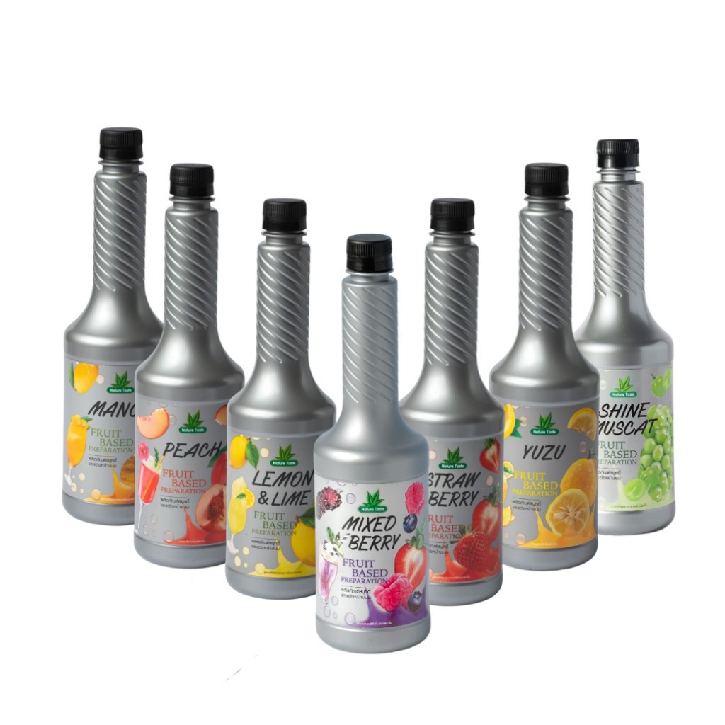 Nature Taste น้ำผลไม้เข้มข้นฟรุตเบสพรีเพอเรชั่น เพียวเร่ ตราเนเจอร์เทส ขนาด 750 ml. (ผลิตจากผลไม้แท้ๆ)