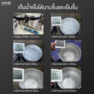 ถังน้ำแข็ง Vacuum 4.2L สูญญากาศ เก็บเย็น 48 ชม. ไม่มีไอน้ำเกาะ ถังแช่ไวน์ เบียร์ Stainless DAHK