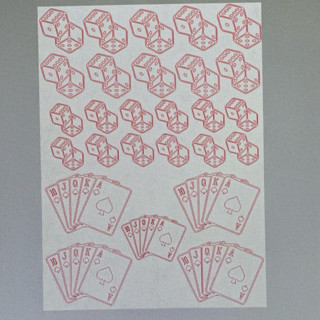 บล็อคเพ้นท์ลาย ไพ่ลูกเต๋า