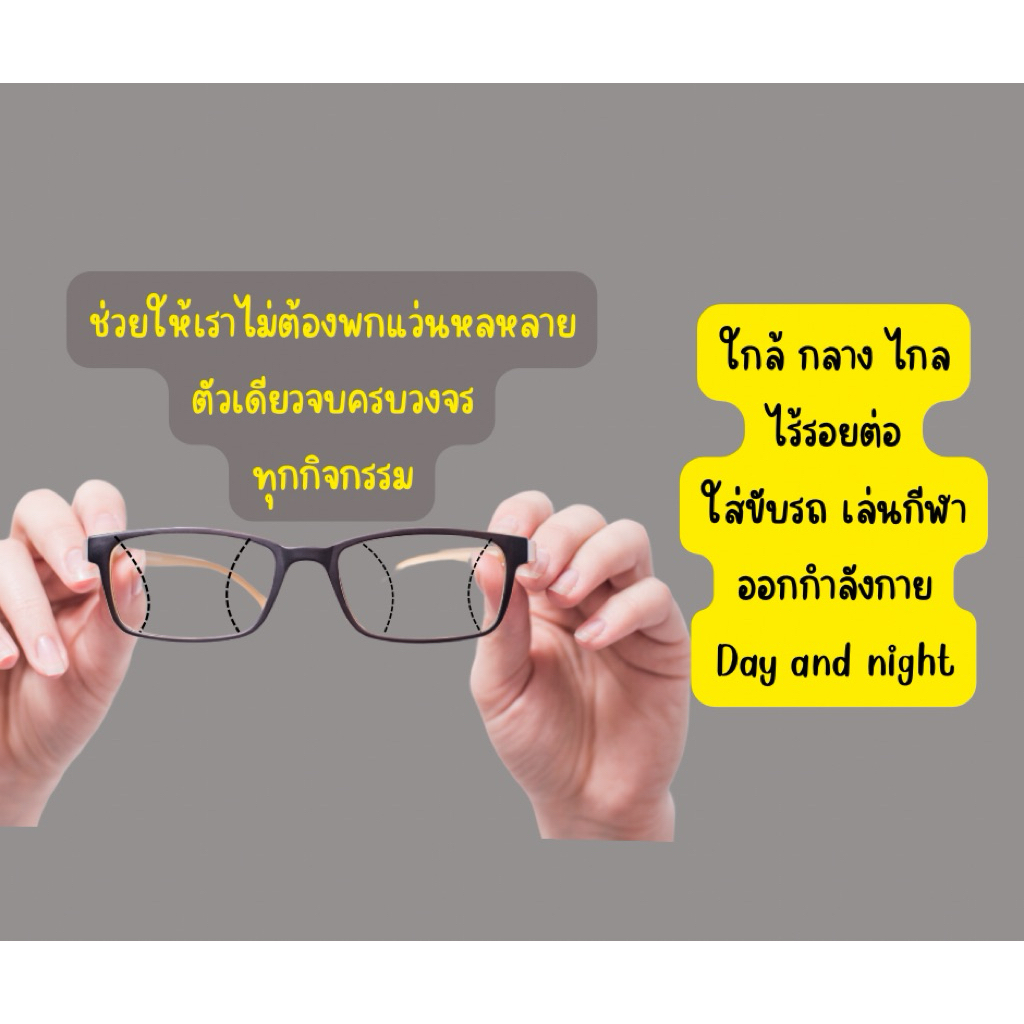 เลนส์สั่งตัดprogressive Photo Essilor ,Hoya โปรเกรฟซิฟมองได้ทุกระยะ