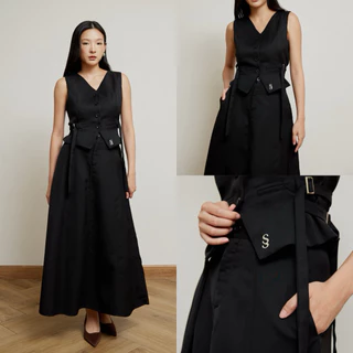 Swana.ss - Lullaby vest set XS-2XL 🤎🤎 เซตกั้กรูดข้าง + กระโปรงยาว