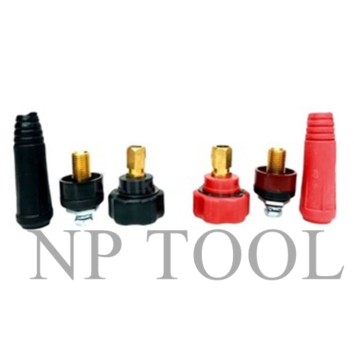 NP-835 ข้อต่อสายเชื่อม ข้อต่อตู้เชื่อม Inverter ใส่ได้ทุกรุ่น (1ชุด2สี แดงกับดำ) (ทองเหลืองแท้ 100%)