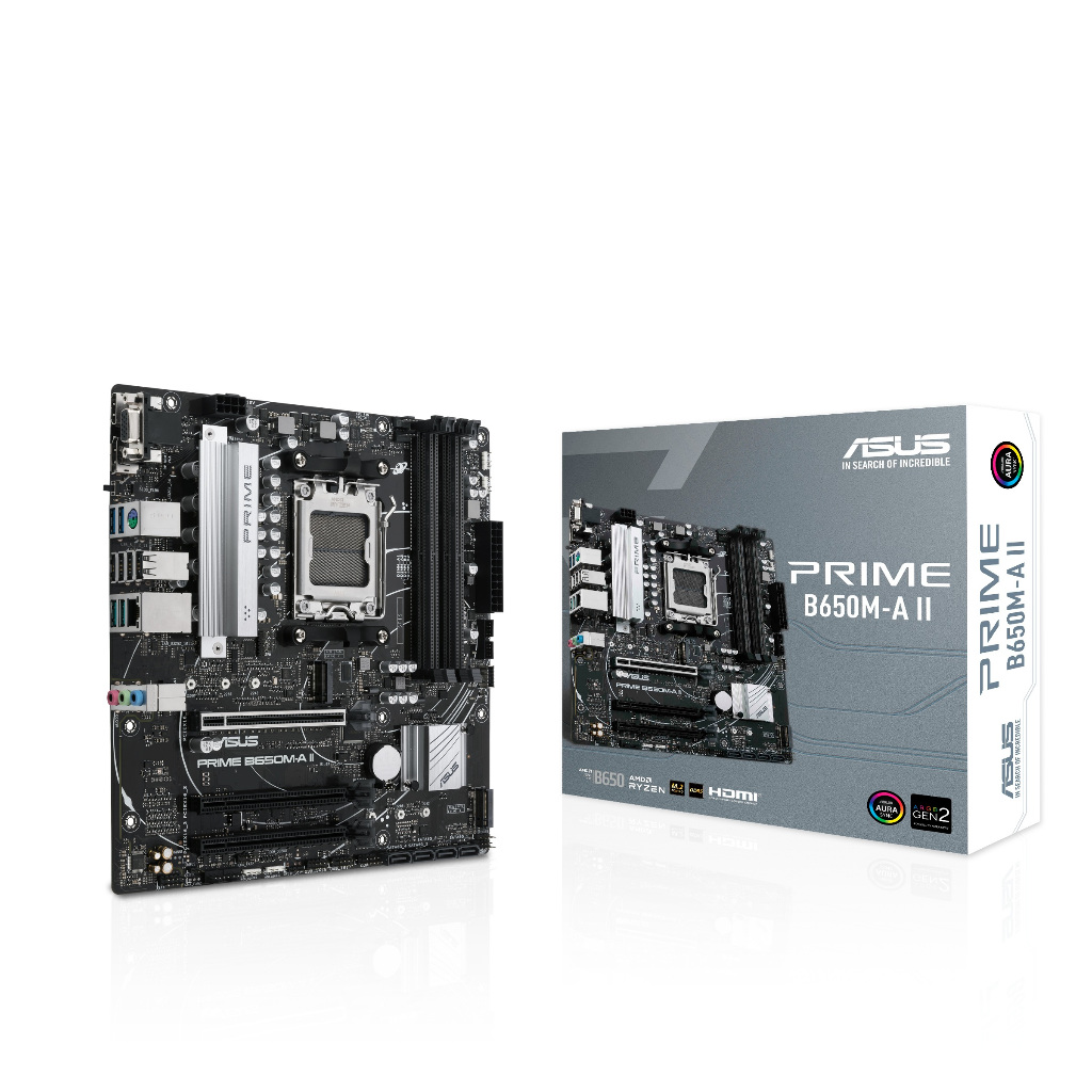 MAINBOARD (เมนบอร์ด) ASUS  PRIME B650M-A II Ryzen 9000 AM5 DDR5 DP,HDMI,VGA mATX