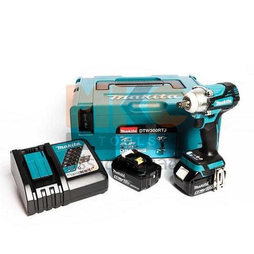 MAKITA บล็อกไร้สาย 1/2" 330NM 18V DTW300RTJ RFE (รวมแบตเตอรี่และแท่นชาร์จ)
