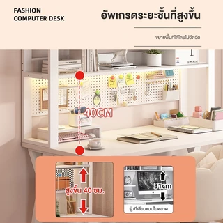 REX แผงวางของแบบเจาะรู+โต๊ะ โต๊ะเกม โต๊ะคอมพิวเตอร์ เดสก์ท็อปขนาดใหญ่ รับน้ำหนักได้มั่นคง โครงเหล็กชนิด K