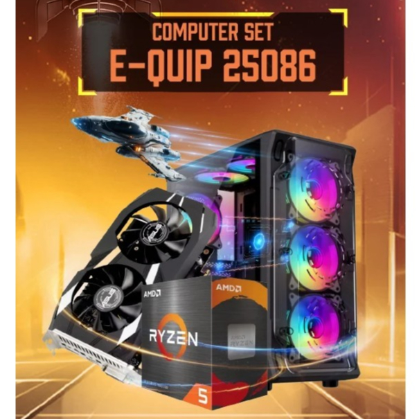 COMPUTER SET - E-QUIP 25086 (R5 5600 | RAM16GB/3200 | SSD 500GB | RTX3050)