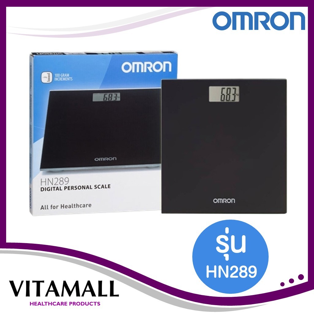 OMRON Body Weight Scale HN-289 Black เครื่องชั่งน้ำหนักดิจิตอลออมรอน รุ่น HN-289 สีดำ