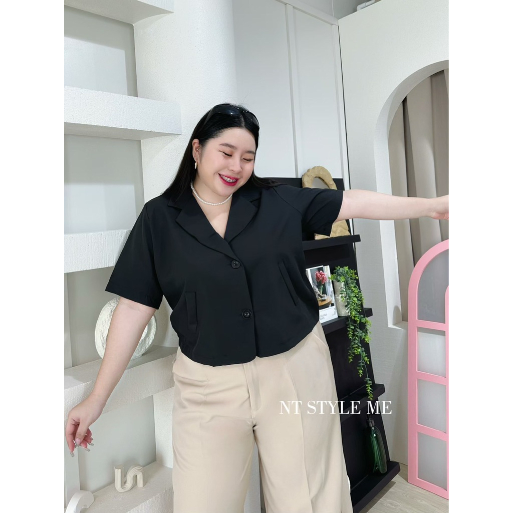 เสื้อเบเซอร์ครอปแขนสั้น รหัสB24