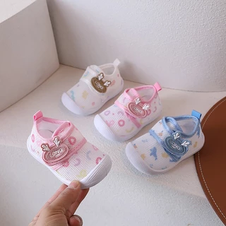 Babyonline(X009)2Q1 (โปรลับลูกค้าใหม่ 5.-) รองเท้าเด็กหัดเดินพื้นนุ่ม มีเสียง ลายการ์ตูนน่ารัก สำหรับเด็ก6เดือน-3ปี