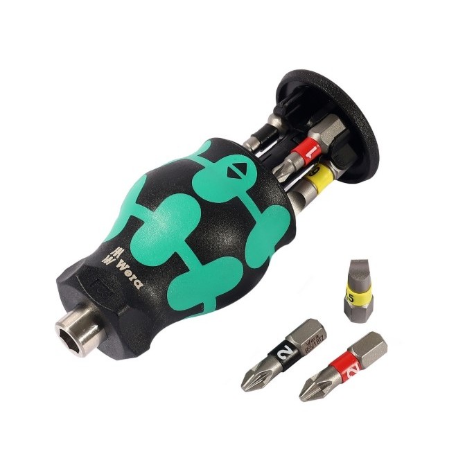 WERA ไขควงด้ามสั้น Kraftform Kompakt Stubby magazine 2 รหัส 05008874001 (เวร่า) W181-0080