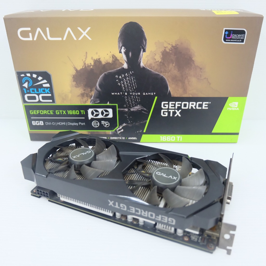 ขาย การ์ดจอ VGA GALAX GeForce® GTX 1660 Ti (1-Click OC) 6GB   มือสอง มีประกัน จ้า