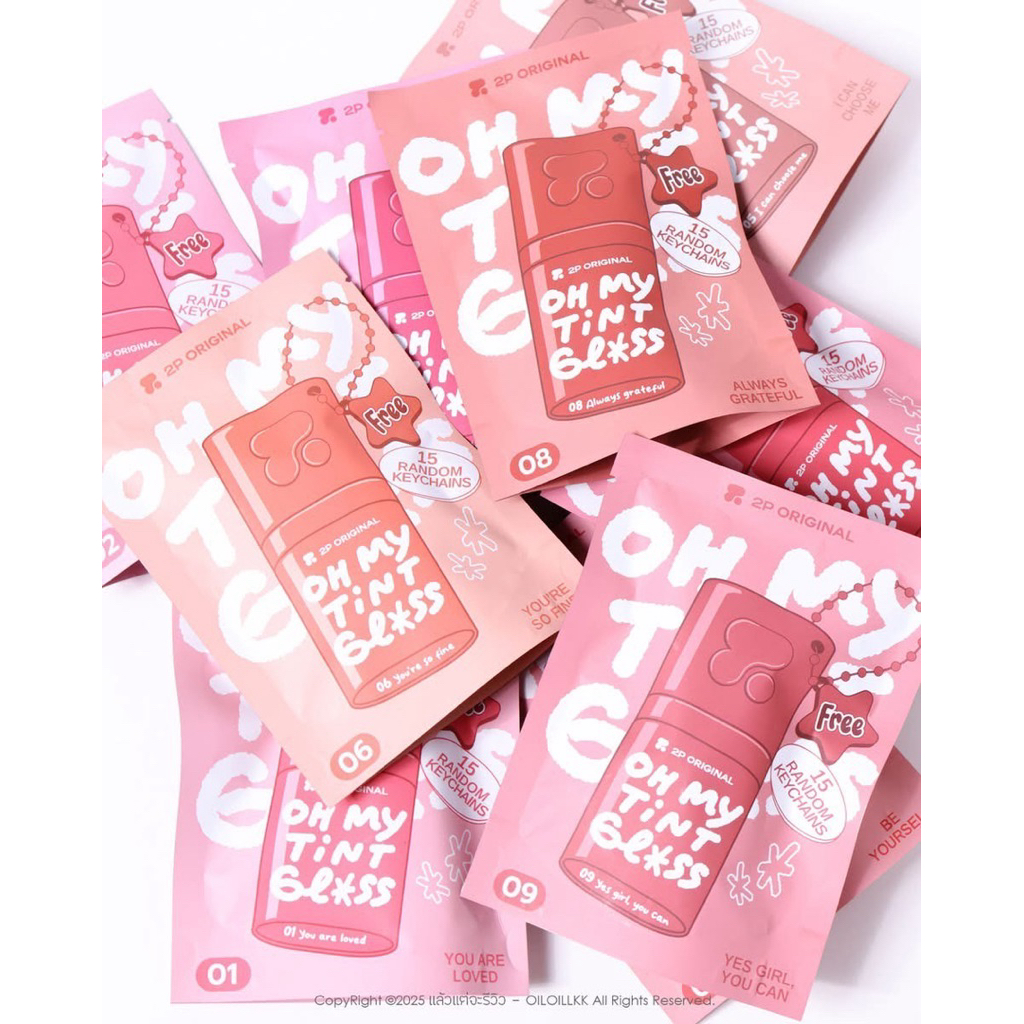 OH MY TINT ลิปทินกลอส 2in1 ลิปทิน 2P