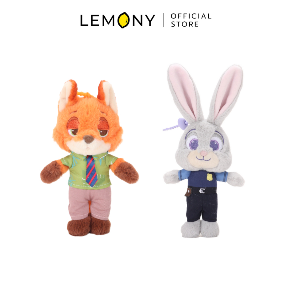 LEMONY พวงกุญแจตุ๊กตา ซูโทเปีย ขนาด 12CM Zootopia Fluffy Sunny Collection Disney Keychain
