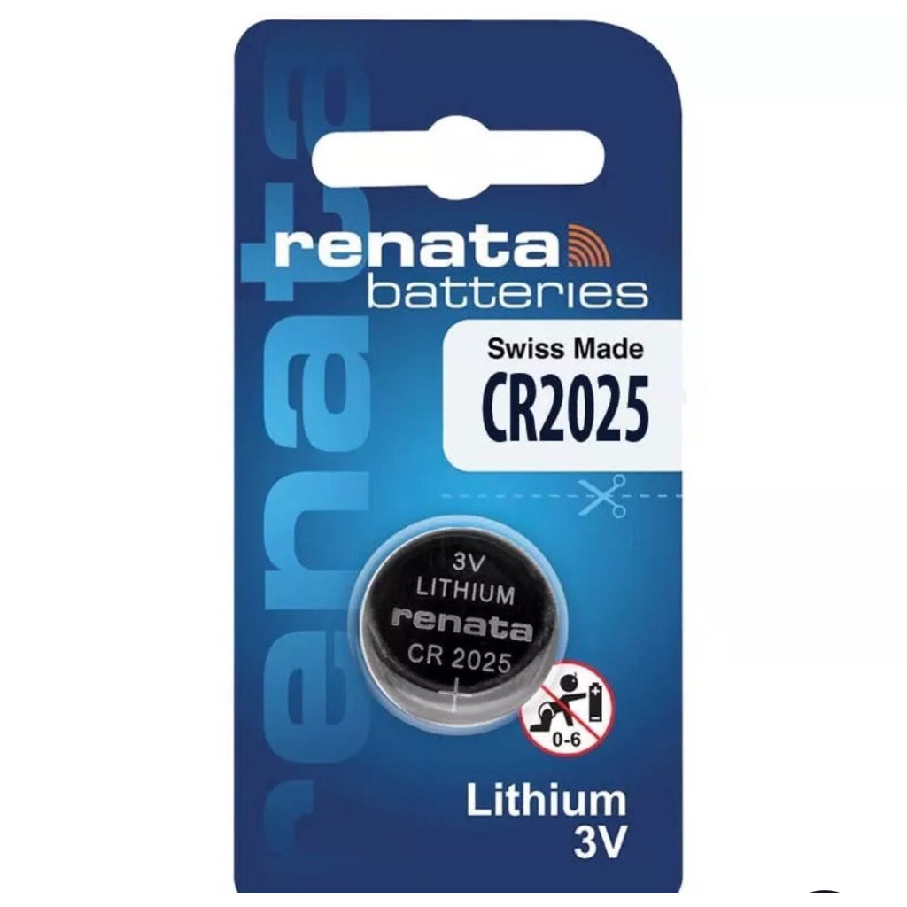 ถ่านกระดุม  Renata CR2025 รีโมทรถยนต์ 3 V (1 ก้อน)