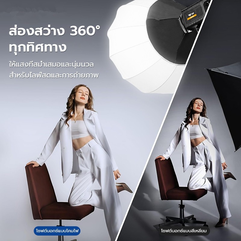 500W LED Light COB ไฟต่อเนื่องสตูดิโอ อุณหภูมิสีคู่ ไฟสตูดิโอ ไฟถ่ายรูปพกพา สําหรับถ่ายภาพสตูดิโอ ไล