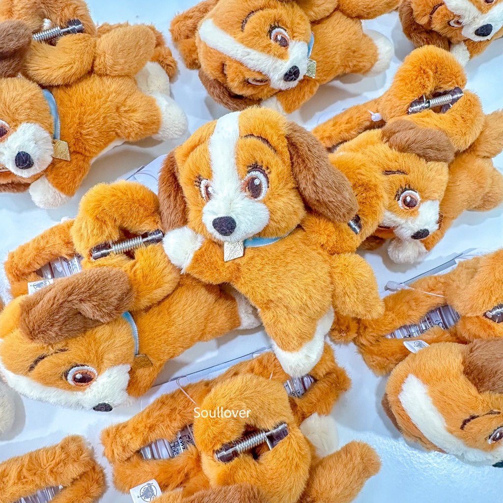 • พร้อมส่ง • กิ๊บหนีบผม Lady (Lady and the Tramp)Hair Clip with Hug, Stuffed Animal Style(กิ๊บหนีบผม น้องหมาเลดี้)