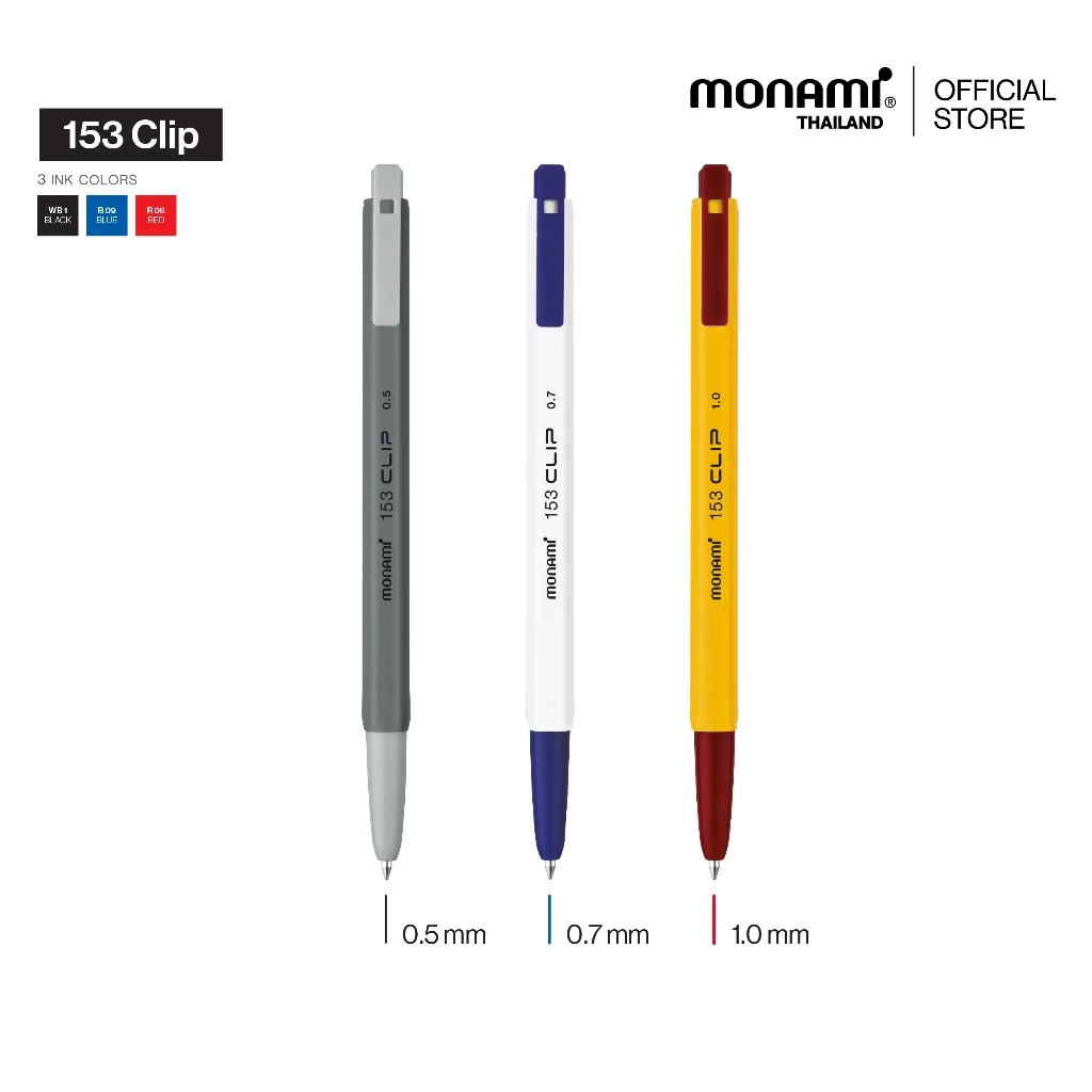 Monami ปากกาลูกลื่น รุ่น 153 CLIP