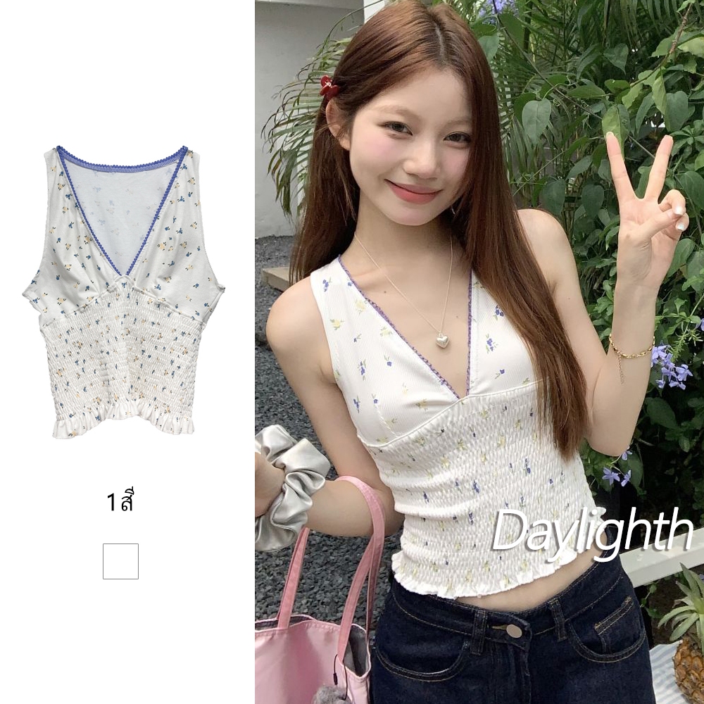สีขาวคอวีลายดอกไม้ลูกไม้ยกทรงผู้หญิงฤดูร้อนเซ็กซี่เผ็ดสาวยอดนิยม DL