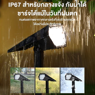 ไฟปักสนาม ไฟสวน โคมไฟปักดิน ไฟสวนโซล่าเซลล์ ติดผนังโซล่าเซลล์ ส่องต้นไม้และสวน กันน้ำ ไฟติดผนัง+สวน พลังงานแสงอาทิตย์