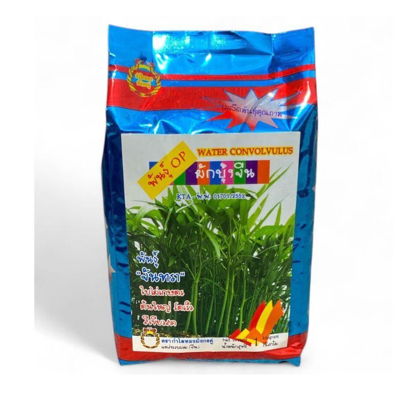 เมล็ดผักบุ้งจีน พันธุ์จันทรา กำไรทอง ขนาด 1 กิโลกรัม