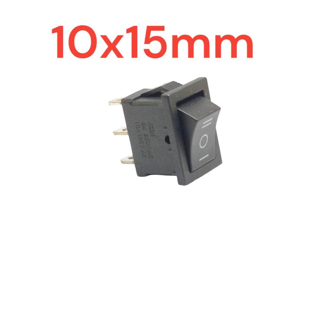 สวิทซ์  3 ทาง 10x15mm  เปิด-ปิด-เปิด พร้อมหางปลา สวิตซ์