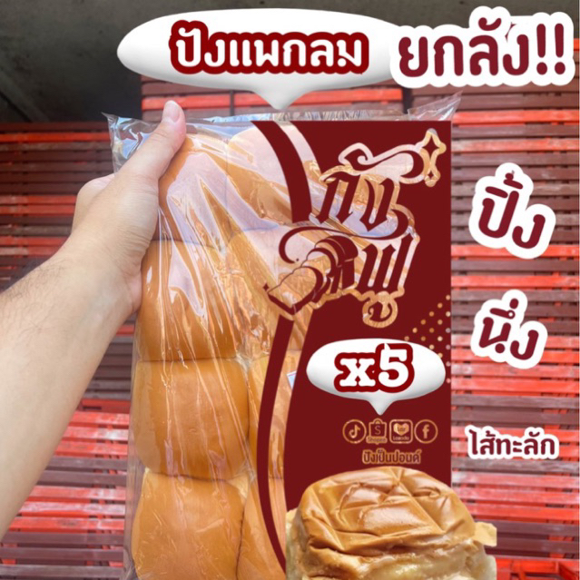 (แจกโค้ด25%กรอก INC481UZ ช่องโค้ดช้อปปี้) ปังแพกลม ขนมปัง ยกลัง 5 แพ 60 ลูก สำหรับปิ้ง นึ่ง ส่งของทุกวัน