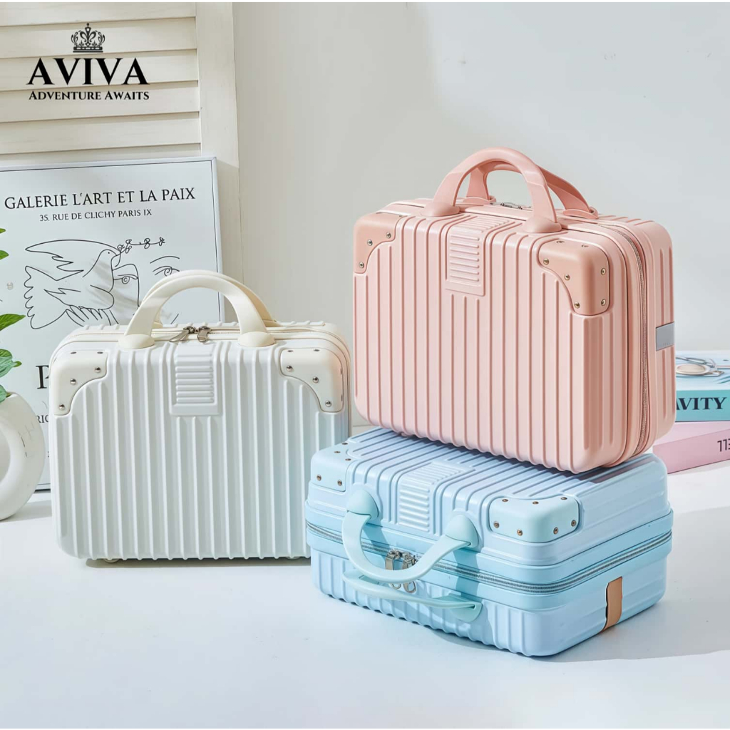 AVIVA Suitcase Luggage กระเป๋าเดินทาง กระเป๋าเครื่องสําอาง ขนาดเล็ก 14 นิ้ว สําหรับผู้หญิง