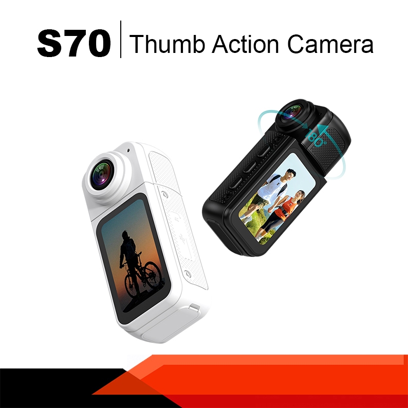 Anytek S70 Magnetic Thumb กล้องถ่ายภาพกีฬา 2.7K (2720 x 1520/15fps) กล้อง Thumb Action Camera