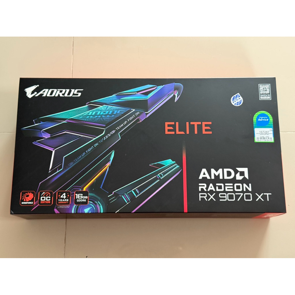 RX 9070XT 16GB AORUS ELITE OC ตัว TOP มือ 1 ประกันศูนย์ไทย (มีของพร้อมส่ง)