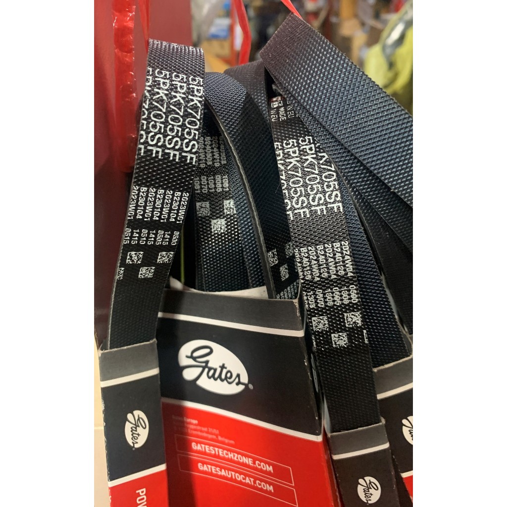 GATESสายพานแอร์FORD FOCUS1.8-2.0,FOCUS MK2 1.8 2.0,5PK705SF (รูปจริง) (U.S.A. Technology)