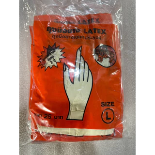 ถุงมือยางพารา Latex ตราเสือ ไม่เหมาะใช้เก็บยาง