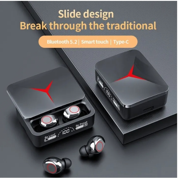 🔥หูฟังบลูทูธ  รุ่นล่าสุด🔥หูฟังบลูทูธไร้สาย คุณภาพเสียงคมชัด สเตอริโอ M90 Pro หูฟังบลูทูธไร้สาย V5.3